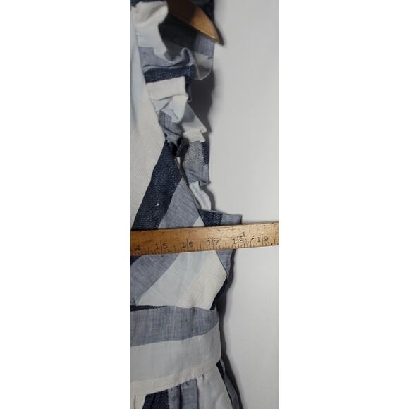 J Crew- Point Sur- Linen Striped A Line Dress- size 12 - Picture 6 of 10